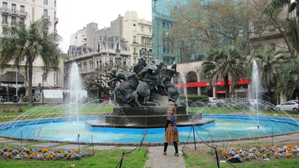 statue in Montevideo outside of punta del este uruguay