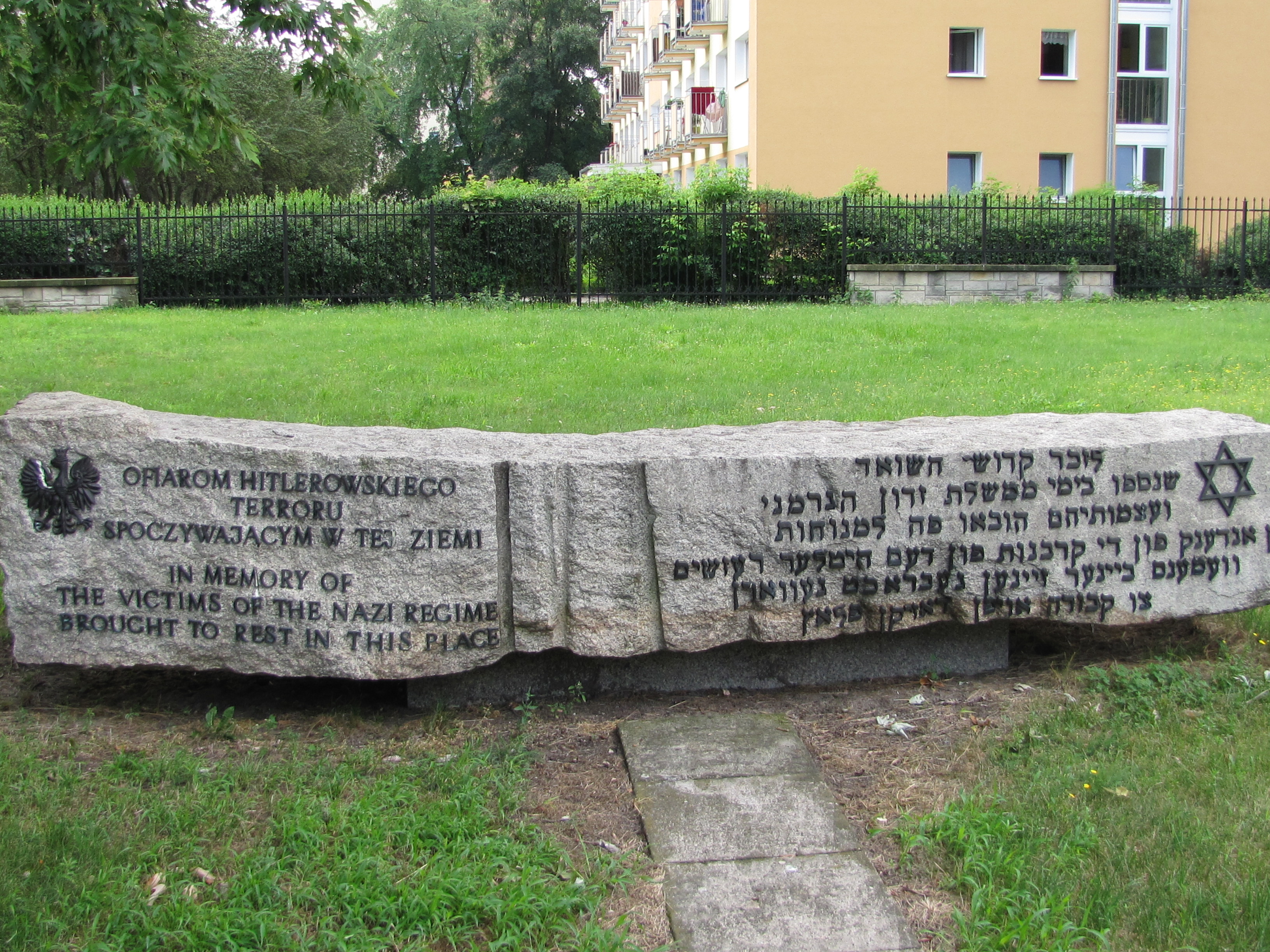 Memorial Stone Warsaw Poland