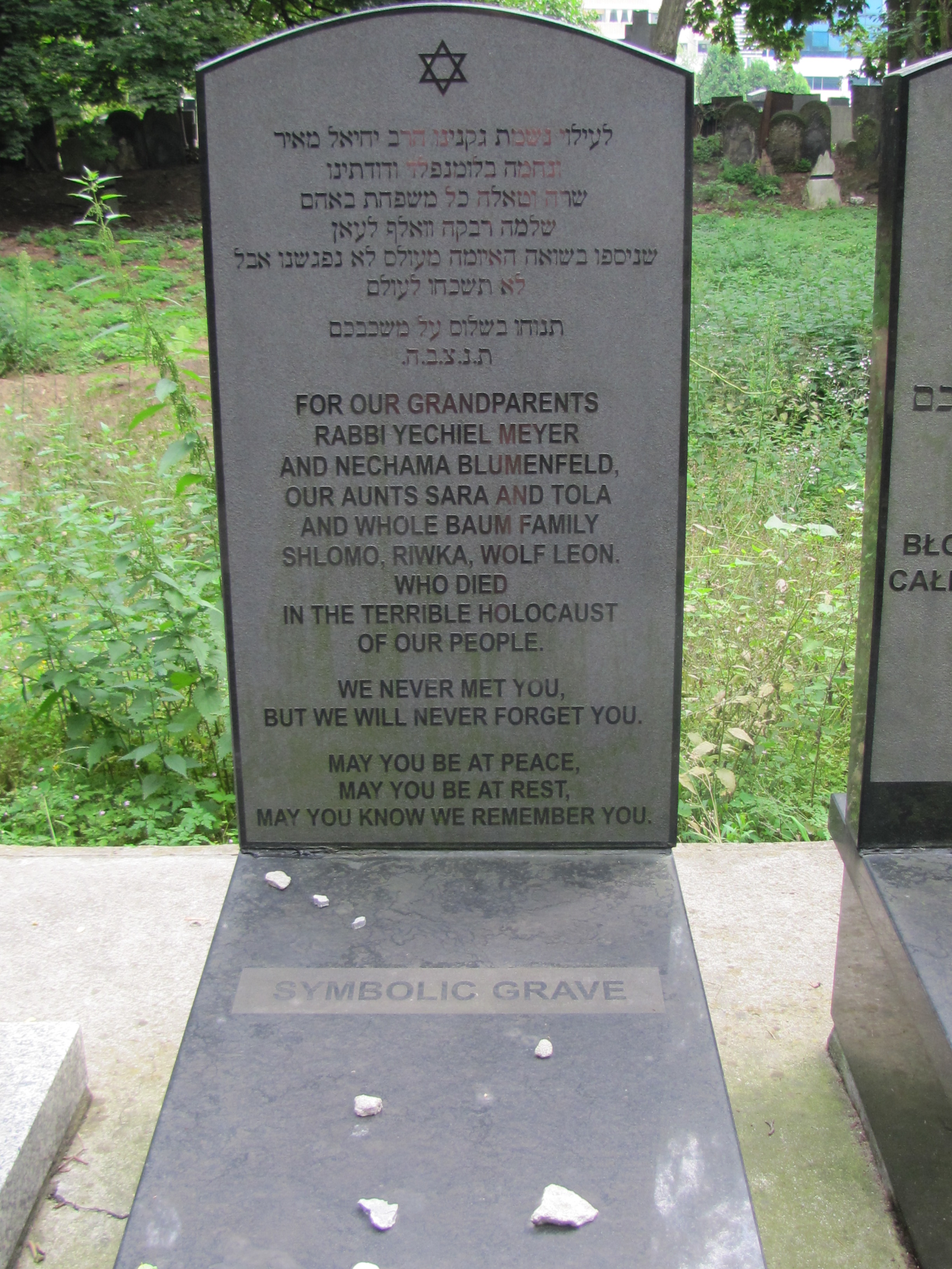 Symbolic Grave of Holocaust Victims, Warsaw Poland