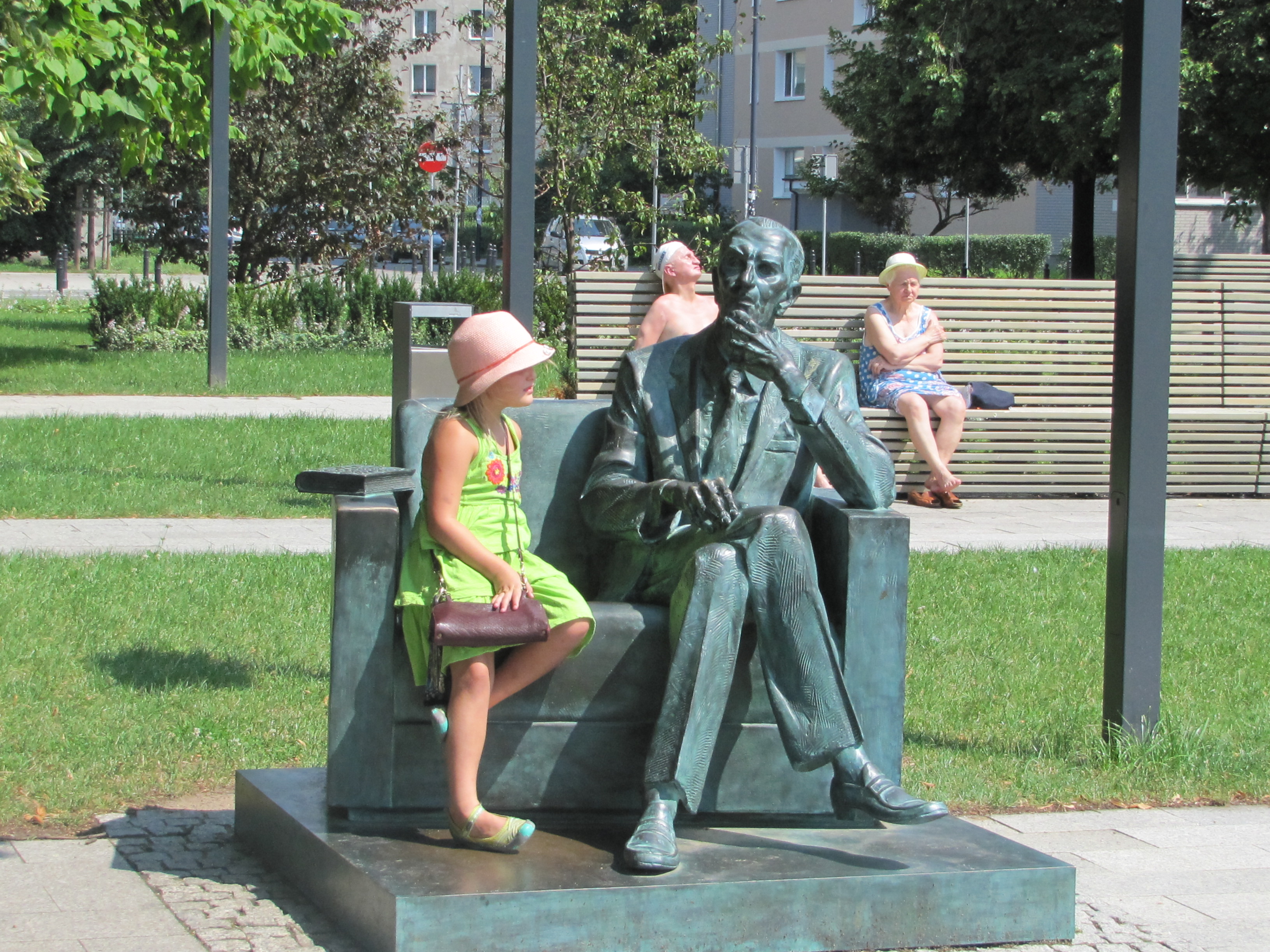 Jan Karski statue, Warsaw Poland