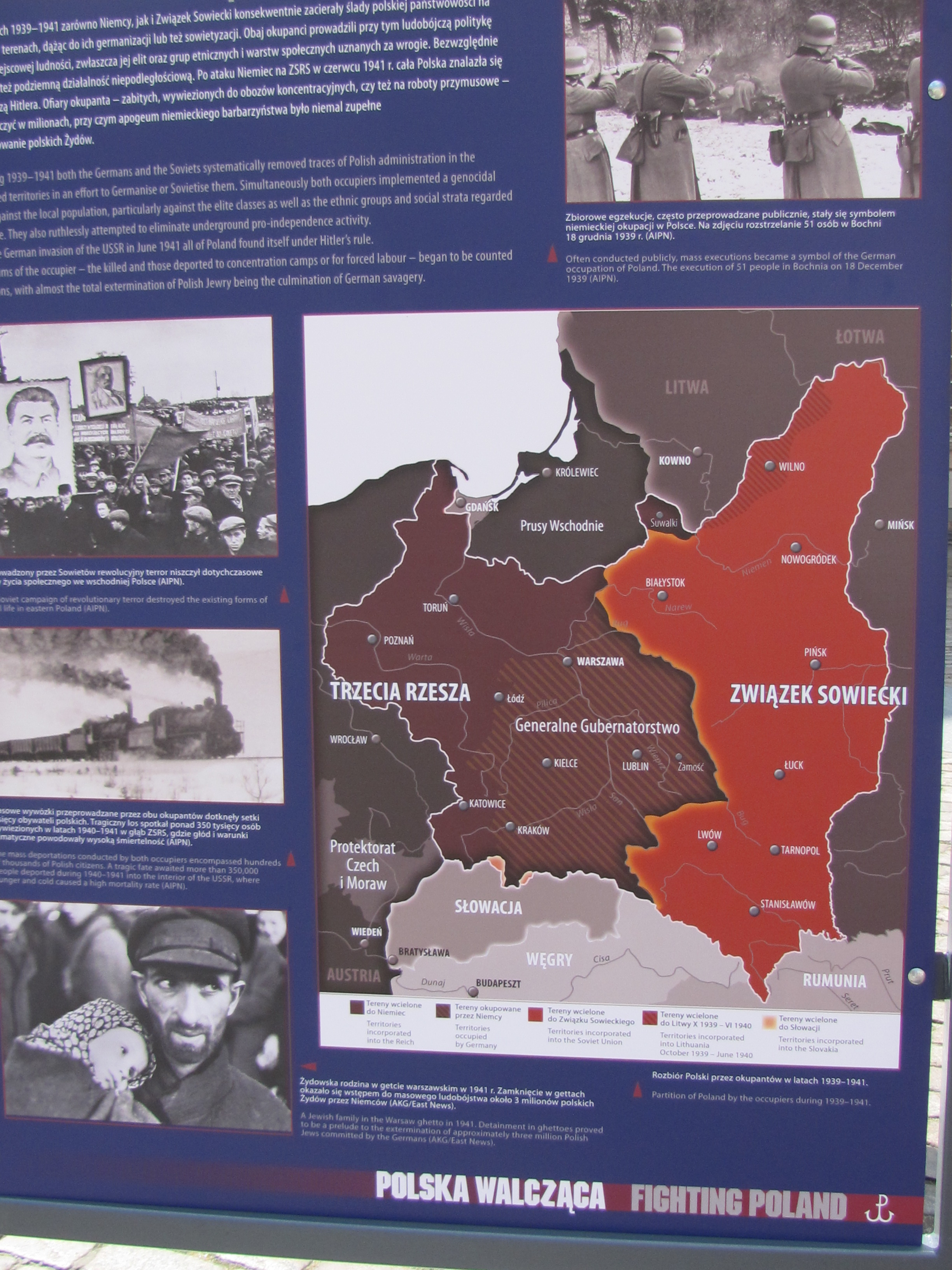 Map of Poland at Warsaw Uprising Museum