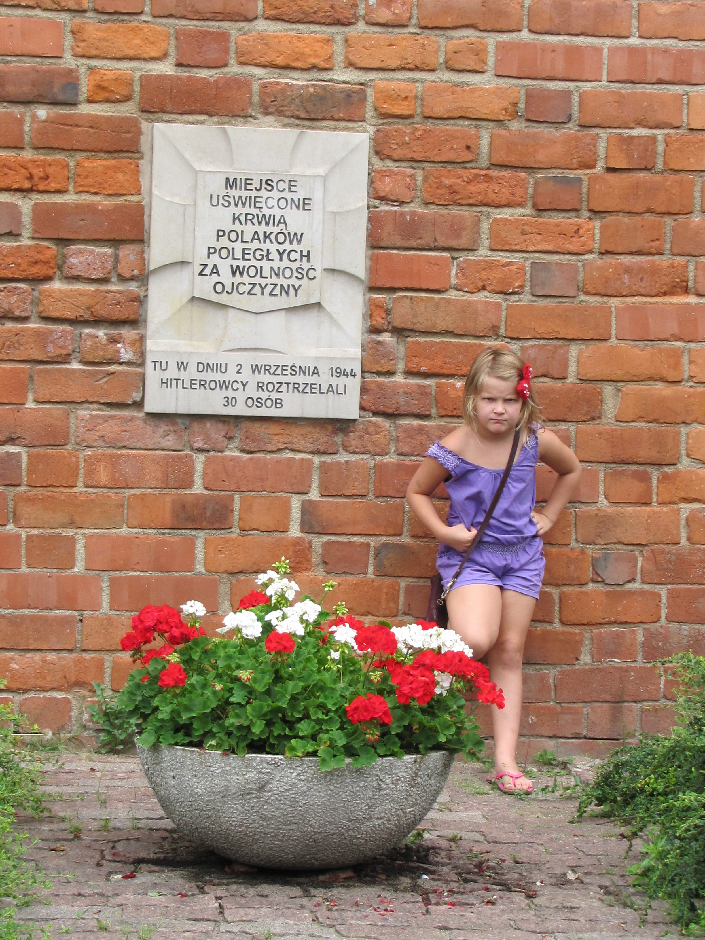 Plaque on wall Warsaw