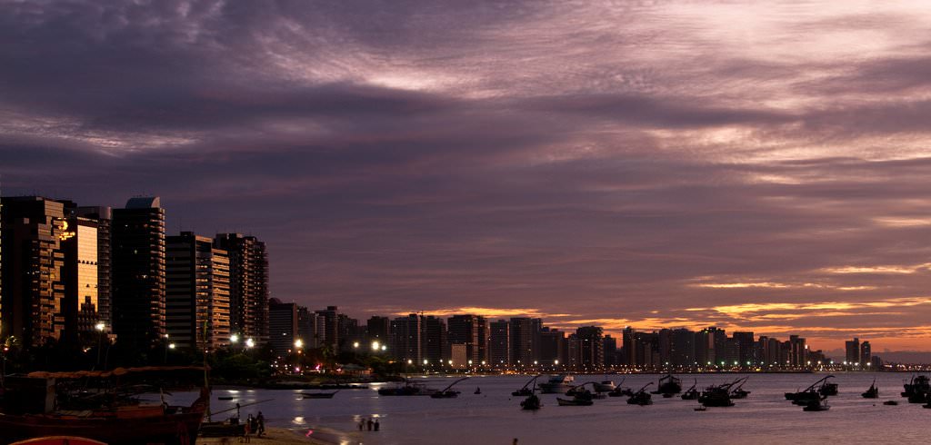 Fortaleza Brazil at dusk
