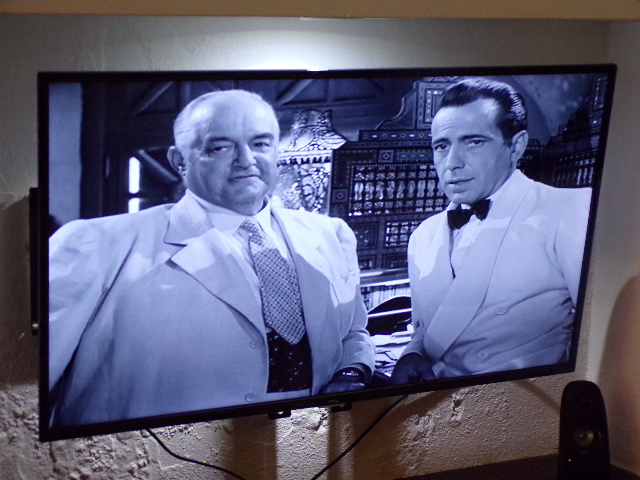 Casablanca on tv in Old San Juan