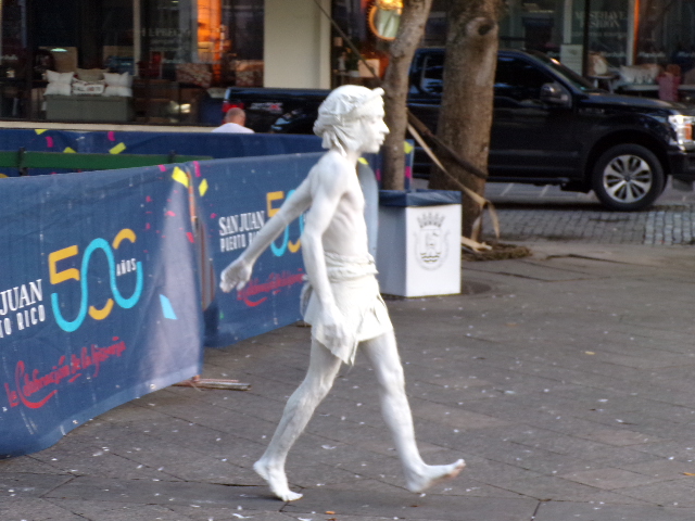 walking statue