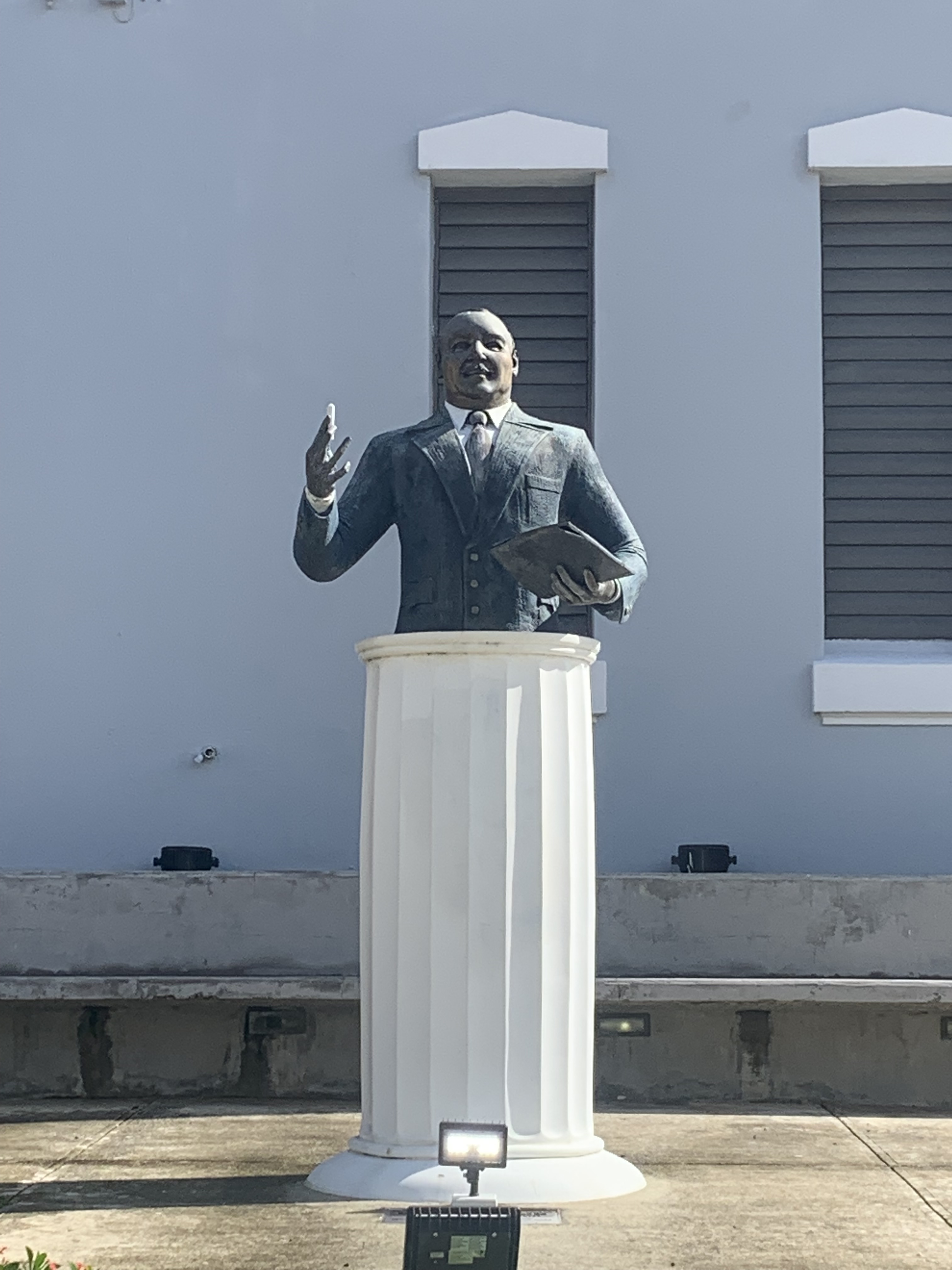 Statue in front of university