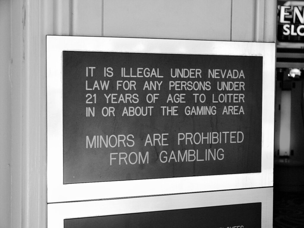 Minors are prohibited from Gambling in Las Vegas.