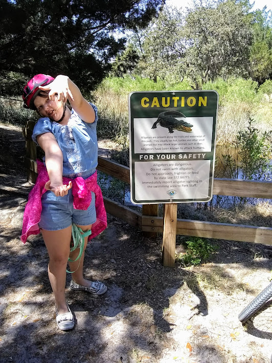 Gator Sign in Fort Clinch