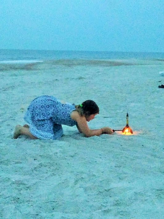 fireworks on the beach