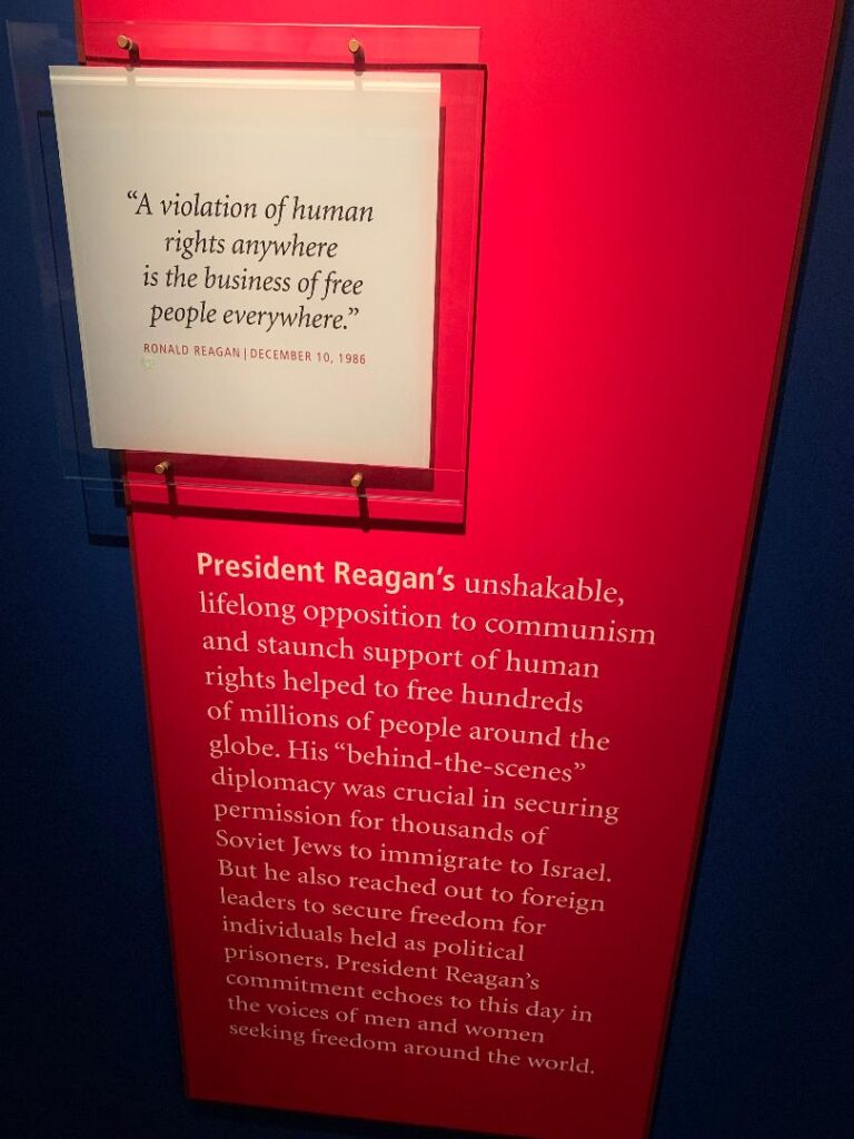 Freedom for people Ronald Reagan Library