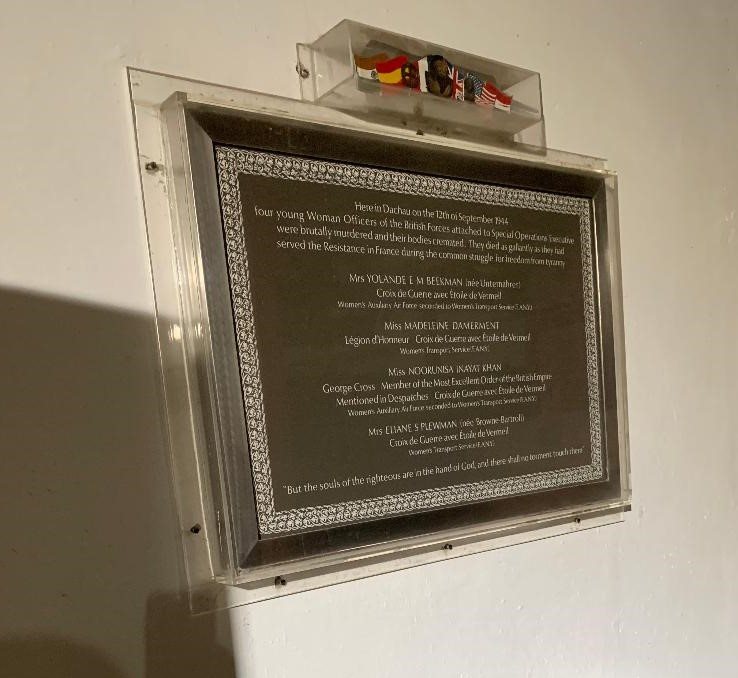 Plaque in Crematorium