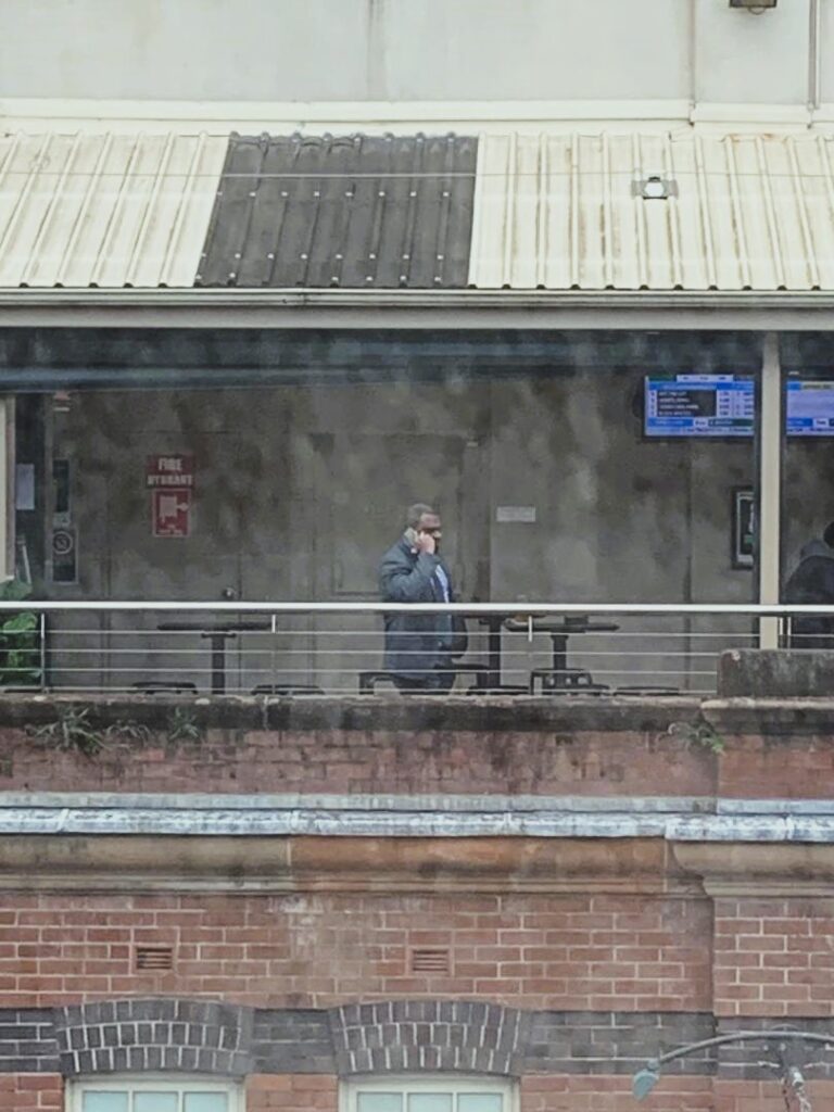 Man on phone.