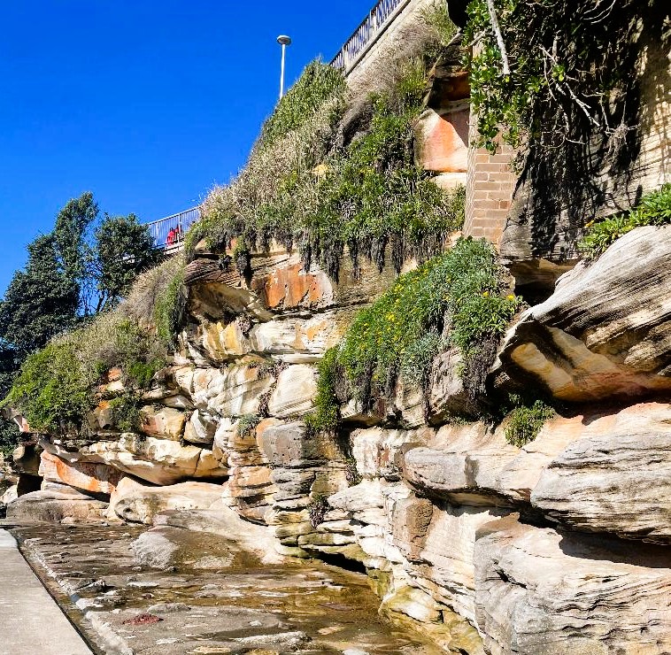 Sandstone rock cliff