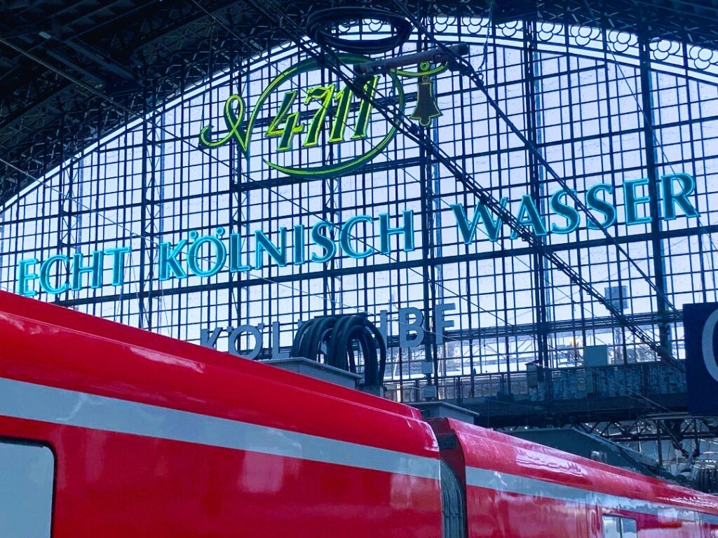 4711 sign in train station