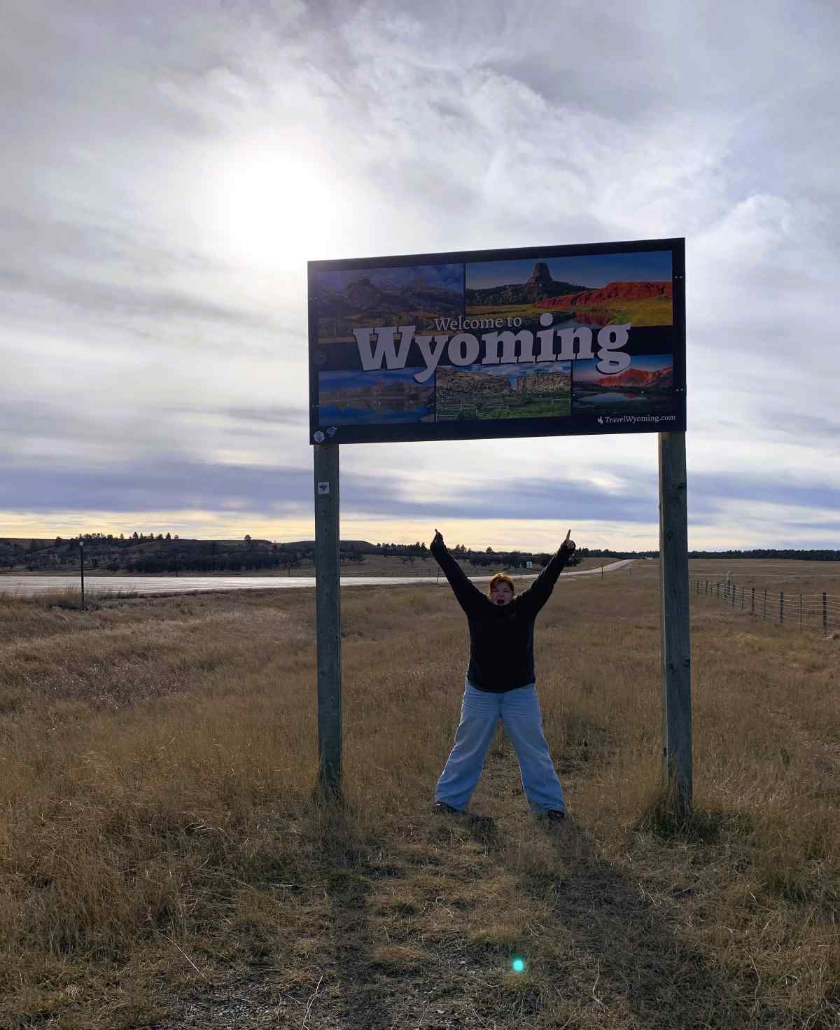 Wyoming sign with Maureen